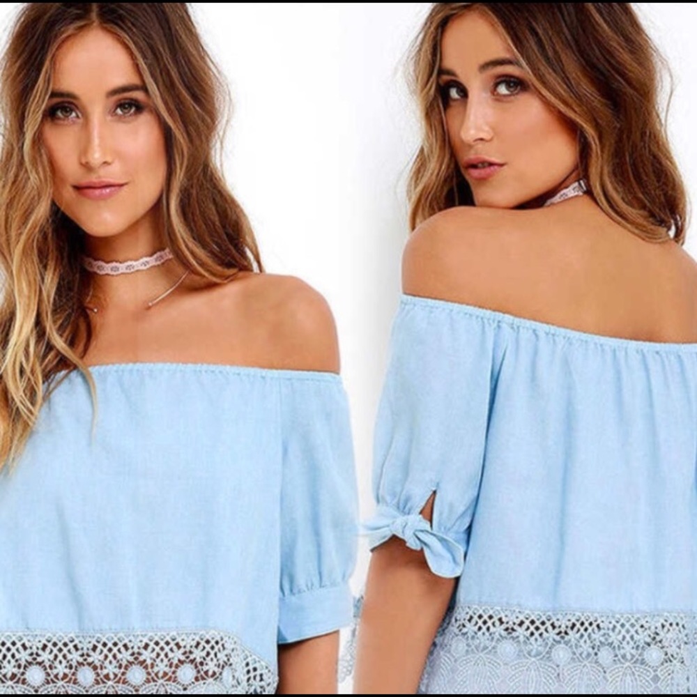 Baby blue top
